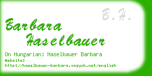 barbara haselbauer business card